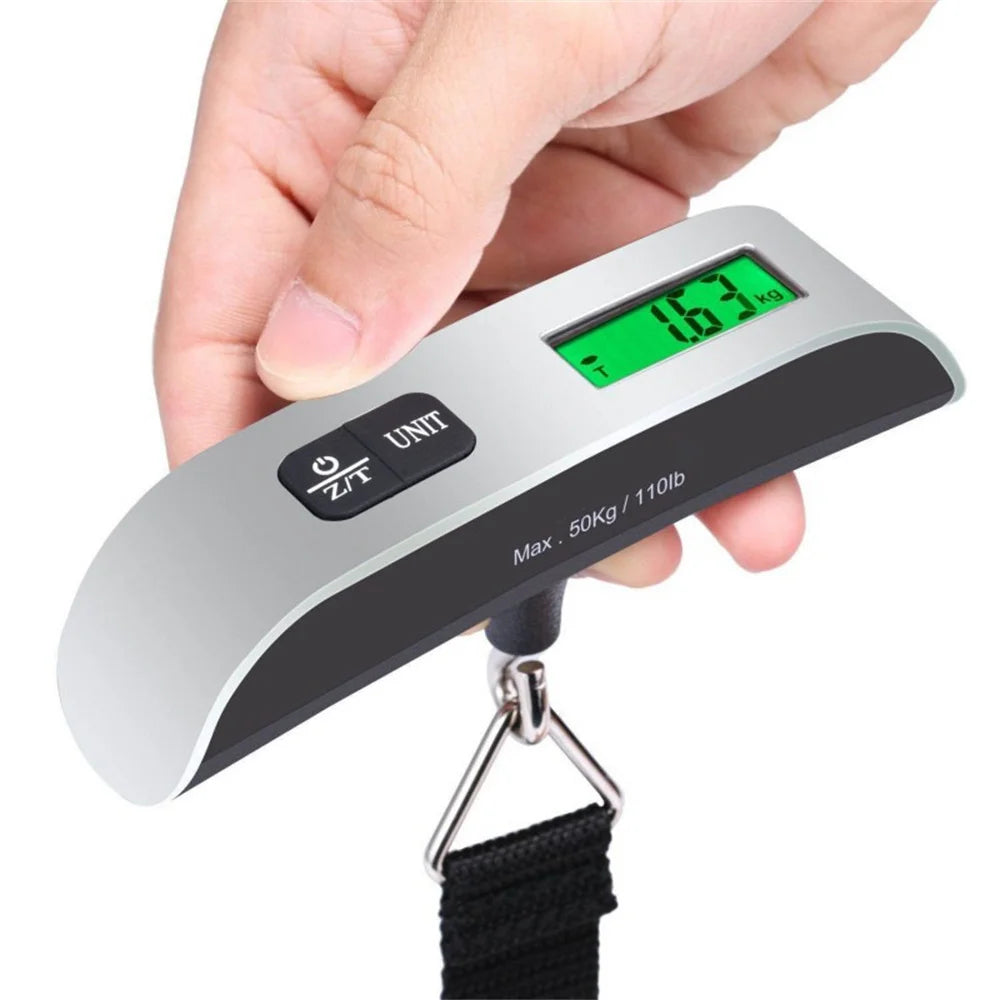 50kg Electronic Luggage Hanging Suitcase Travel Weighs Baggage Bag Weight Balance Tool Portable Scale Digital LCD Display